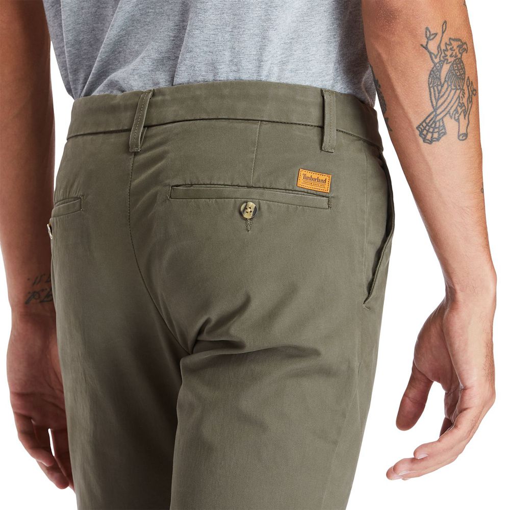 Pantaloni Timberland Barbati Masline Verzi - Sargent Lake Slim Stretch Chino - Romania - JHBALN256